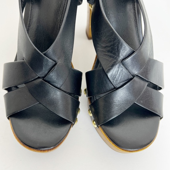 ✖️SOLD✖️•COACH• Black Leather Adessa Platform Sandals - Picture 7 of 13